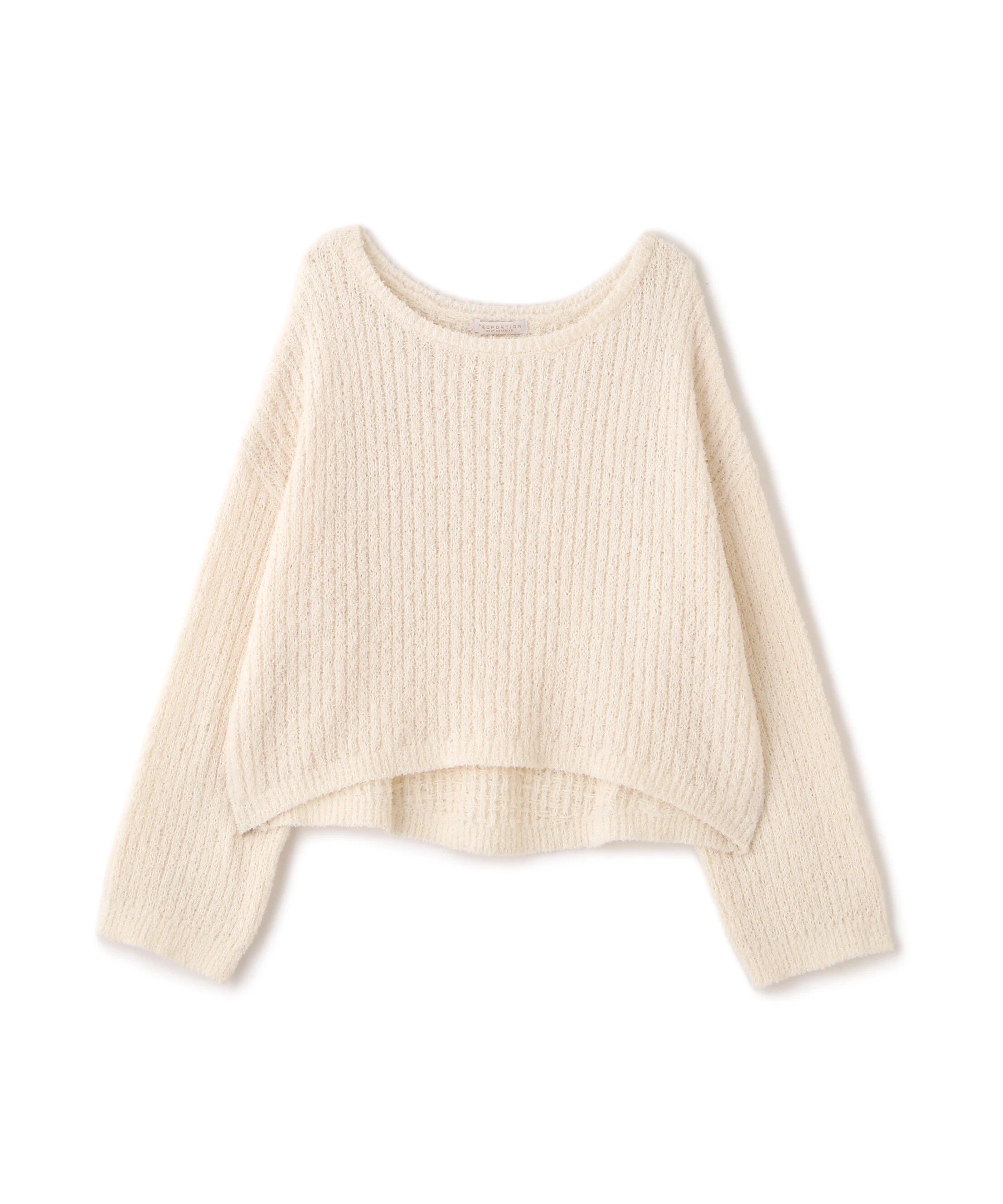 PROPORTION BODY DRESSING「フィルムモール短丈ニット 25AW」|ニット・セーター|