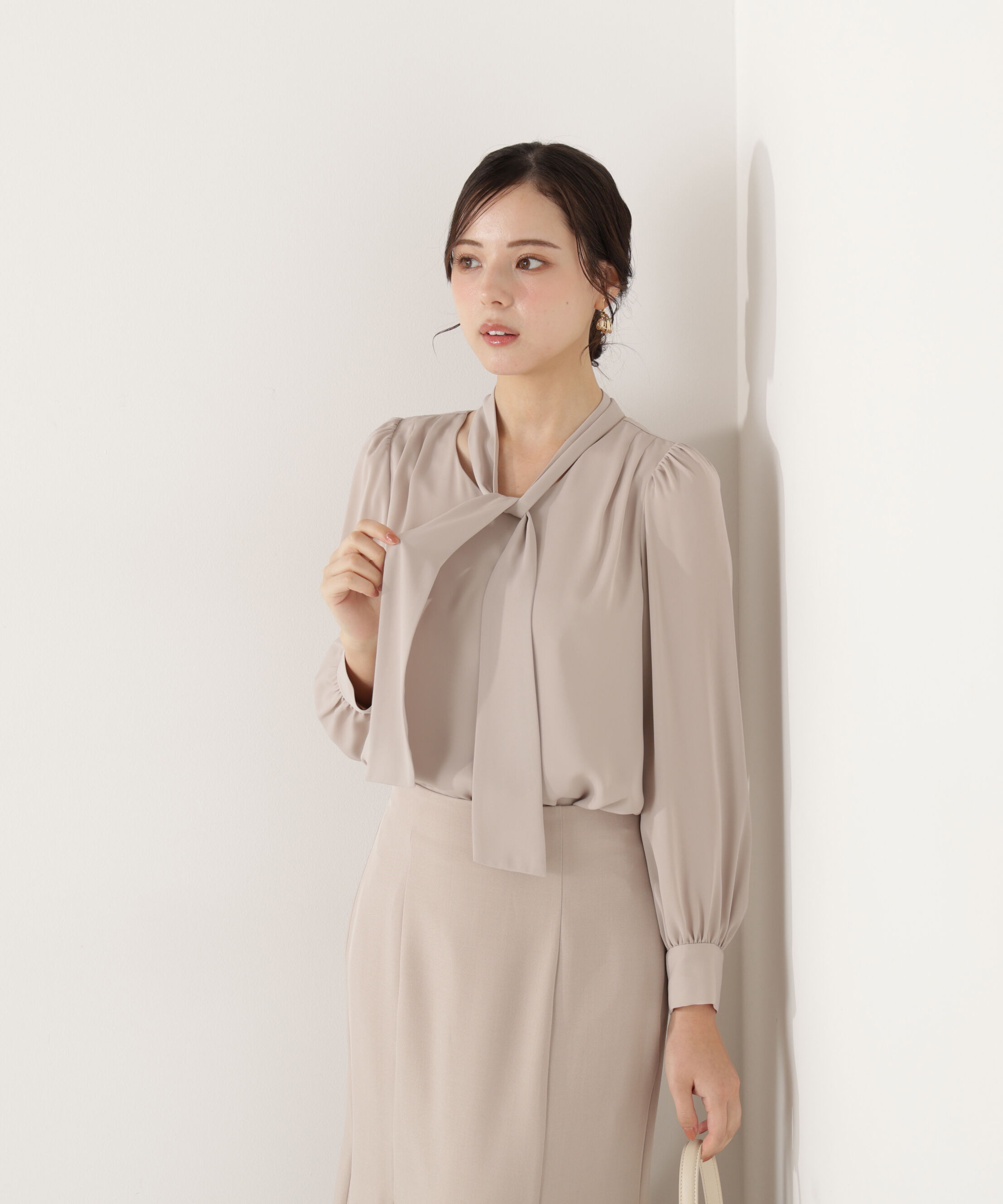 PROPORTION BODY DRESSING「＜ウォッシャブル＞2wayリボンタック付きブラウス」|シャツ・ブラウス|