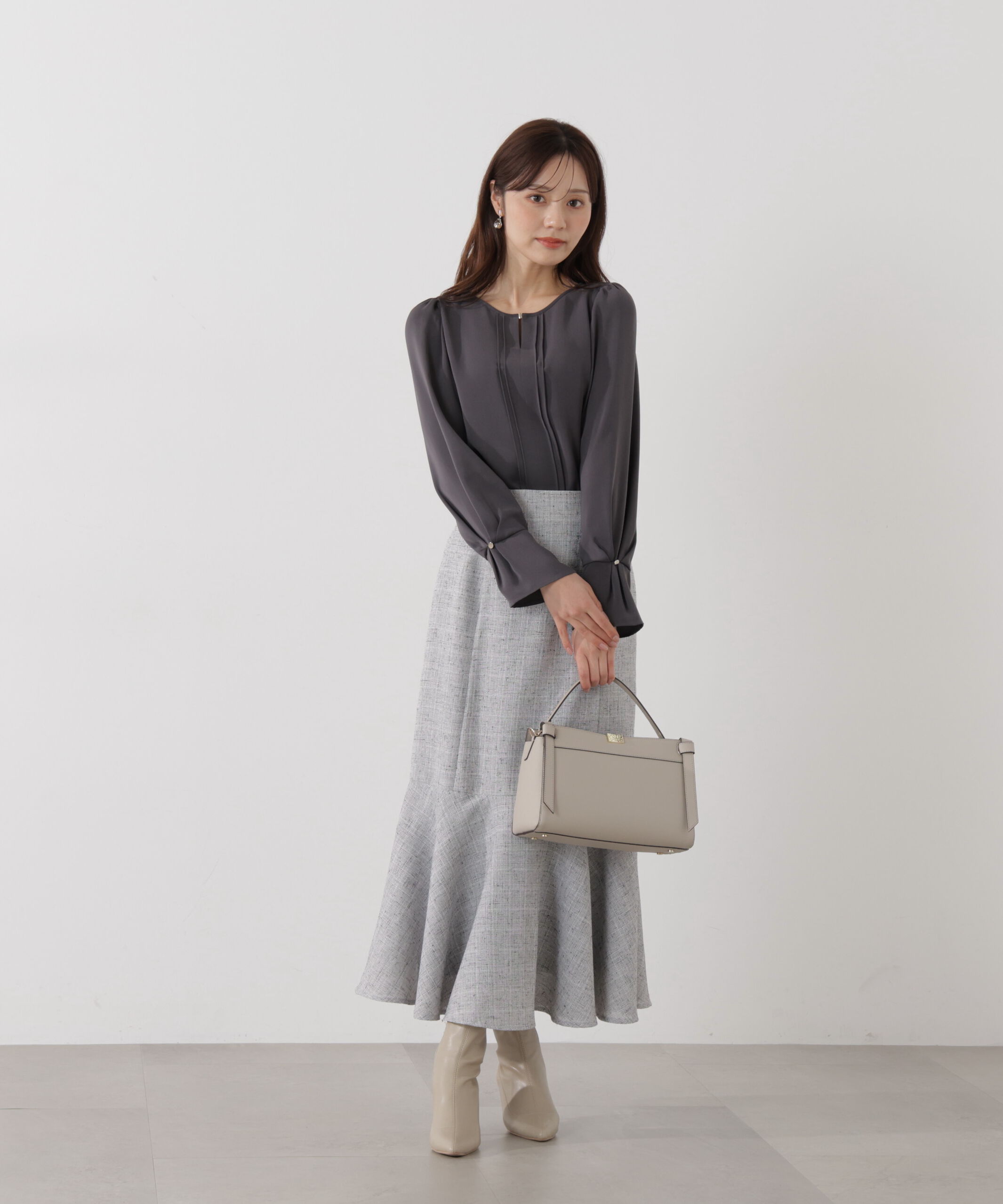 PROPORTION BODY DRESSING「＜ウォッシャブル＞ピンタックブラウス」|シャツ・ブラウス|