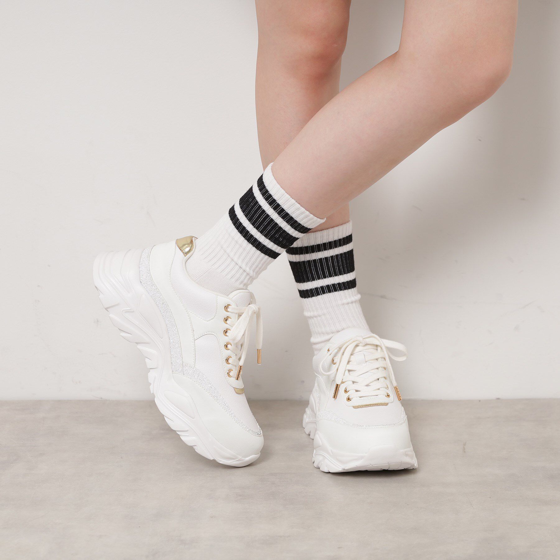 ESPERANZA「グリッターラインスニーカー」|スニーカー|