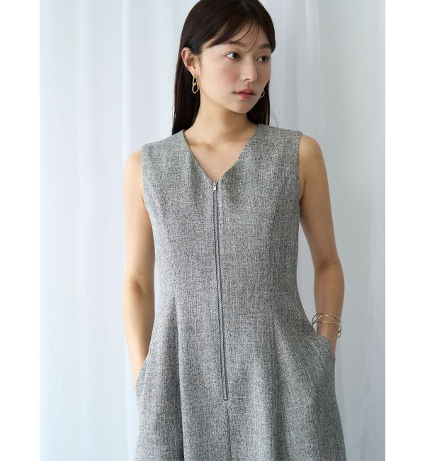 LAGUNAMOON「フロントZIPミックスカラーワンピース」|ワンピース|