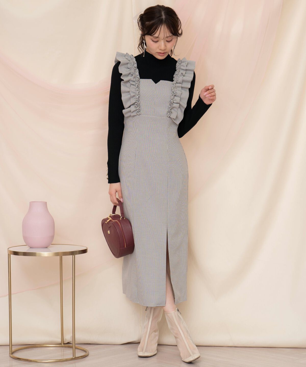 WILLSELECTION「袖口ボタンボトルネックリブニット」|ニット・セーター|