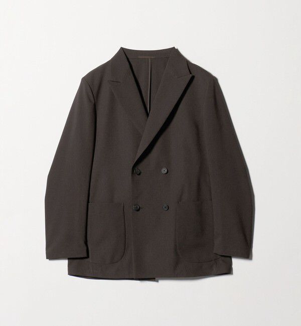 UNITED ARROWS「＜District＞ポリエステル トロピカル ダブル 4ボタン テーラードジャケット」|テーラードジャケット|DK.BROWN