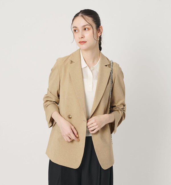 BEAUTY&YOUTH UNITED ARROWS「ポリエステル ダブルジャケット 吸水速乾 防シワ ウォッシャブル」|テーラードジャケット|