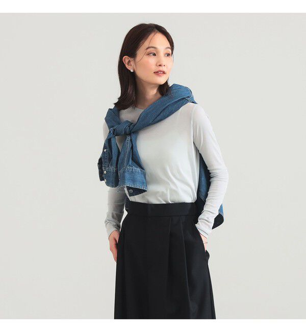 Demi-Luxe BEAMS 「コットン ハイツイストシアー Tシャツ」|Tシャツ・カットソー|