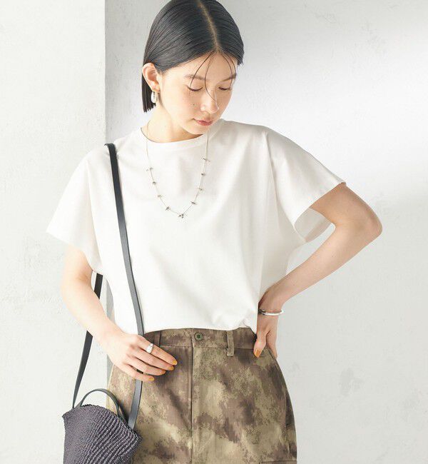 SHIPS for women「《一部追加予約》〈接触冷感〉ポンチ ドルマン TEE」|Tシャツ・カットソー|