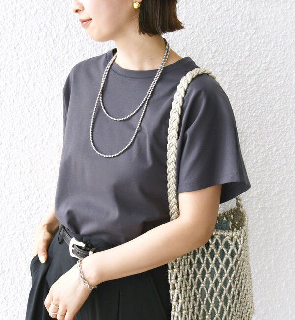 SHIPS for women「《一部追加予約》〈接触冷感〉ポンチ ドルマン TEE」|Tシャツ・カットソー|