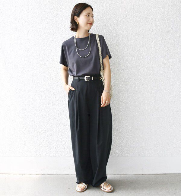 SHIPS for women「《一部追加予約》〈接触冷感〉ポンチ ドルマン TEE」|Tシャツ・カットソー|