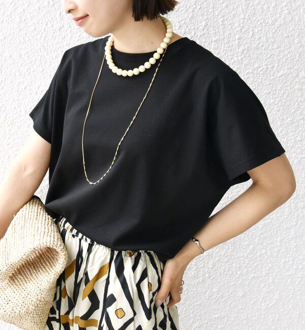 SHIPS for women「《一部追加予約》〈接触冷感〉ポンチ ドルマン TEE」|Tシャツ・カットソー|