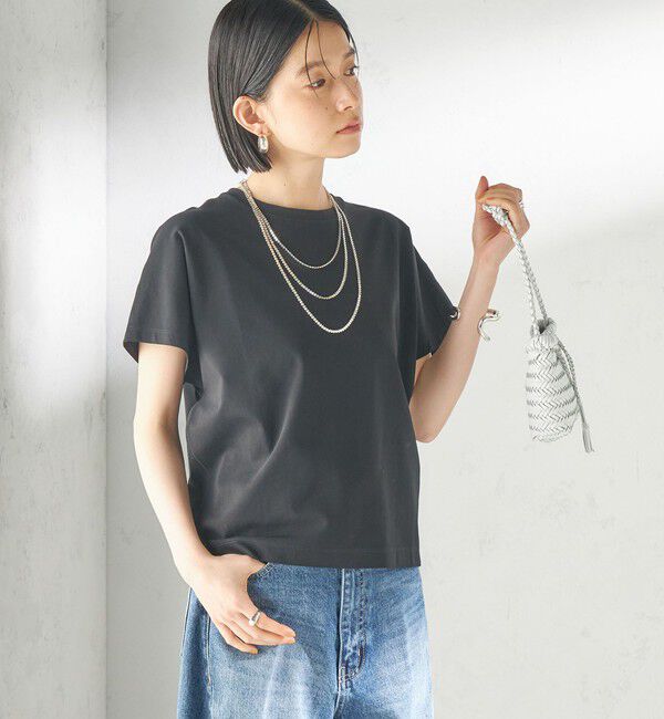 SHIPS for women「《一部追加予約》〈接触冷感〉ポンチ ドルマン TEE」|Tシャツ・カットソー|