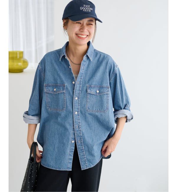 JOURNAL STANDARD relume「《追加》9oz デニムワークシャツ」|シャツ・ブラウス|ブルー A