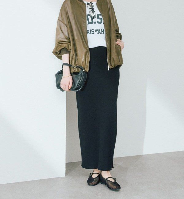  「【上品な艶感が華やかな印象に/軽量/手洗い可】グロッシーシアーブルゾン」|ブルゾン・スタジャン|