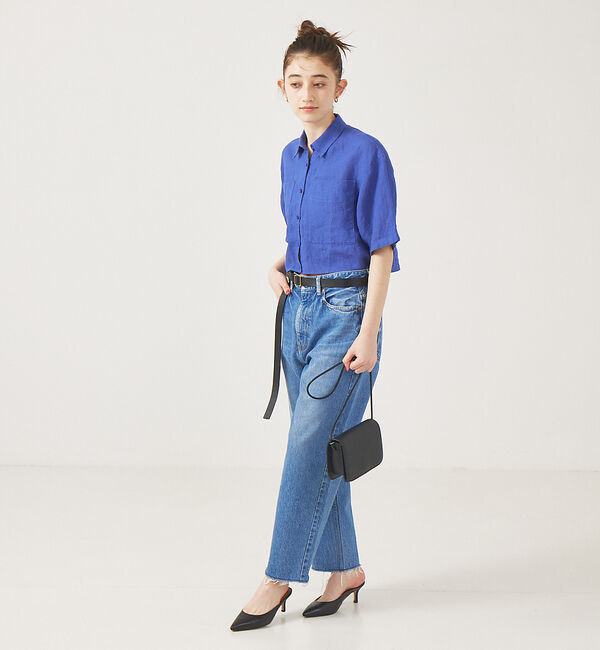 Rouge vif「【セットアップ対応】麻製品染ショートシャツ」|シャツ・ブラウス|