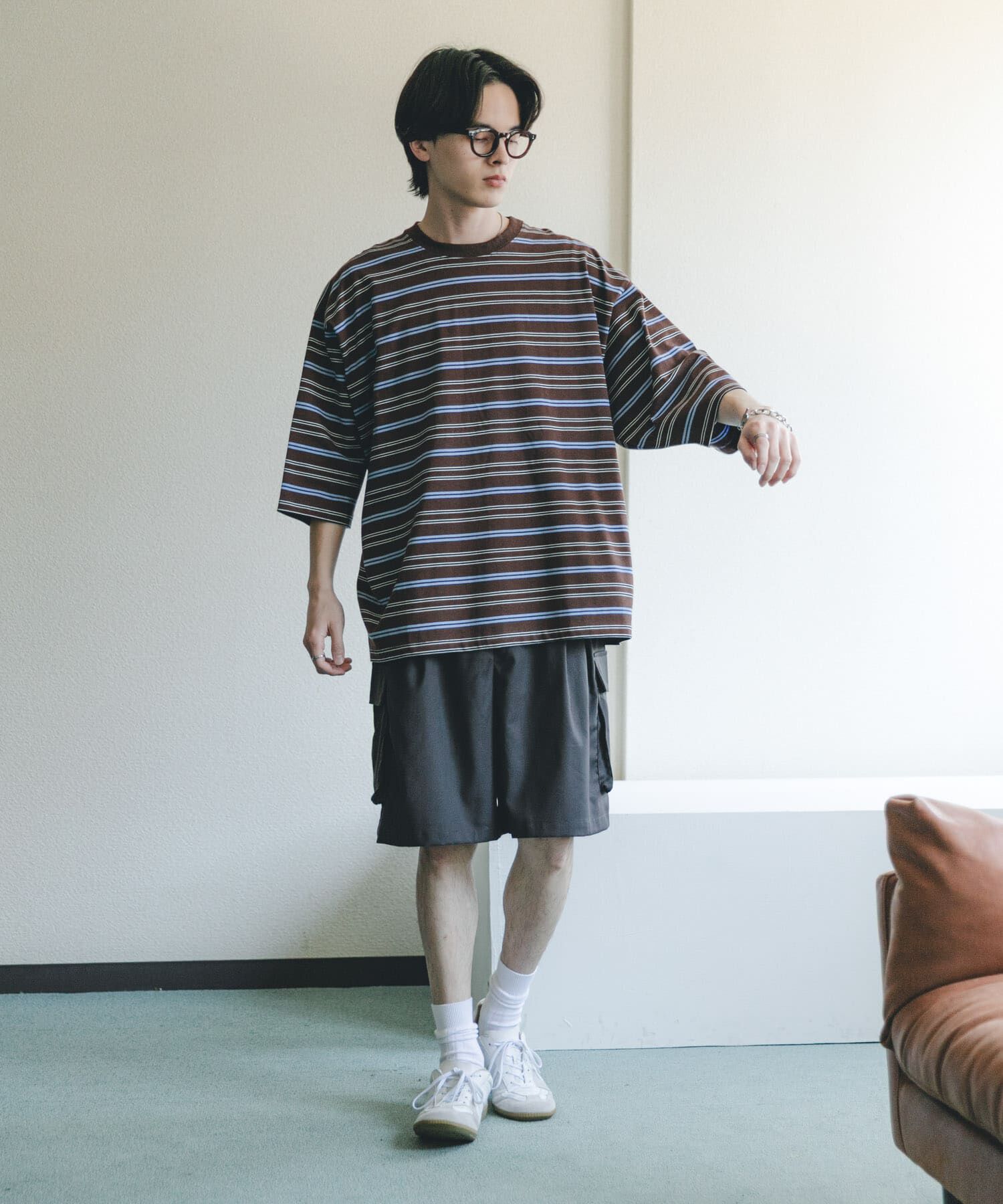 SENSE OF PLACE by URBAN RESEARCH「ボーダーエクストラルーズTシャツ」|Tシャツ・カットソー|
