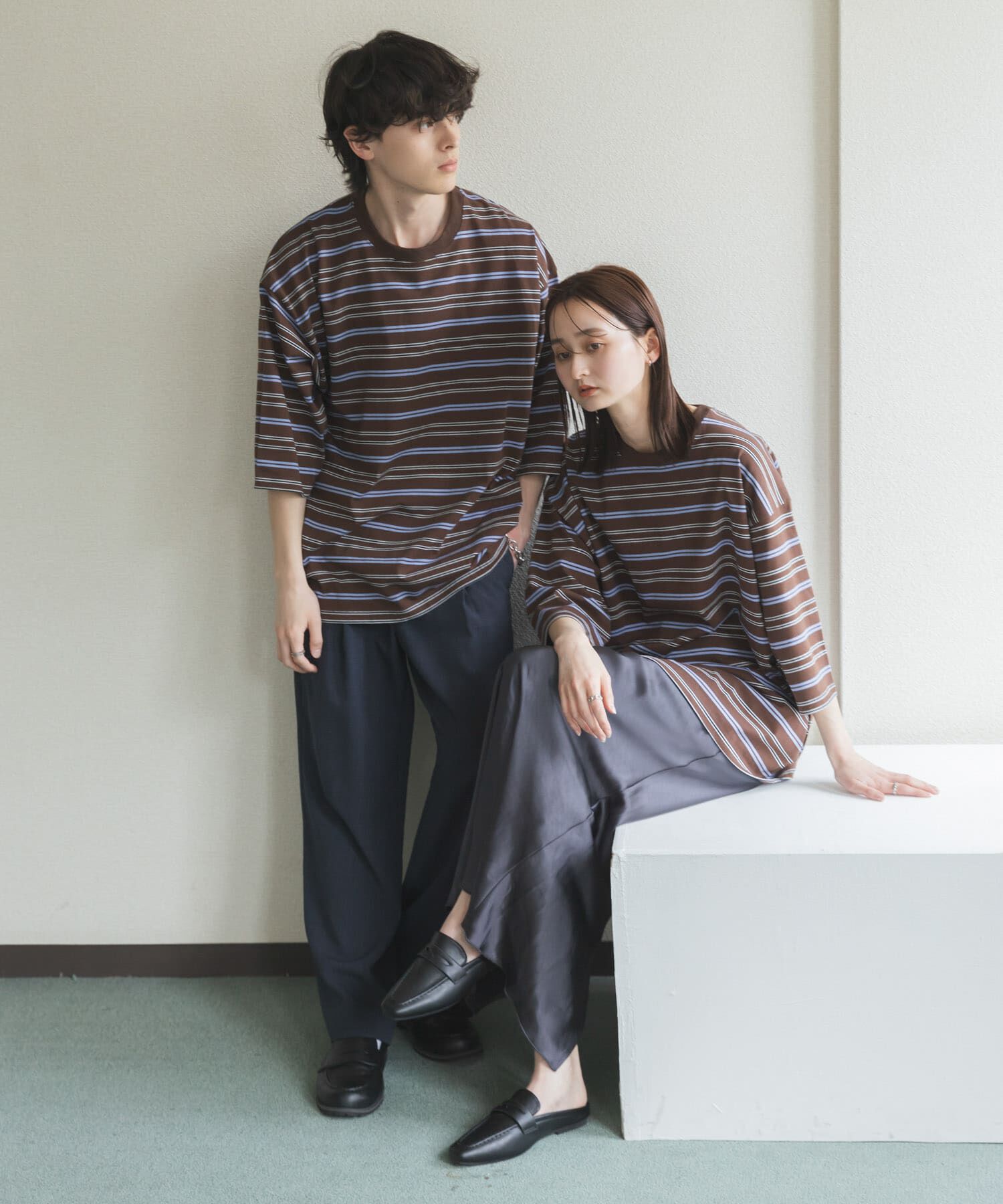 SENSE OF PLACE by URBAN RESEARCH「ボーダーエクストラルーズTシャツ」|Tシャツ・カットソー|
