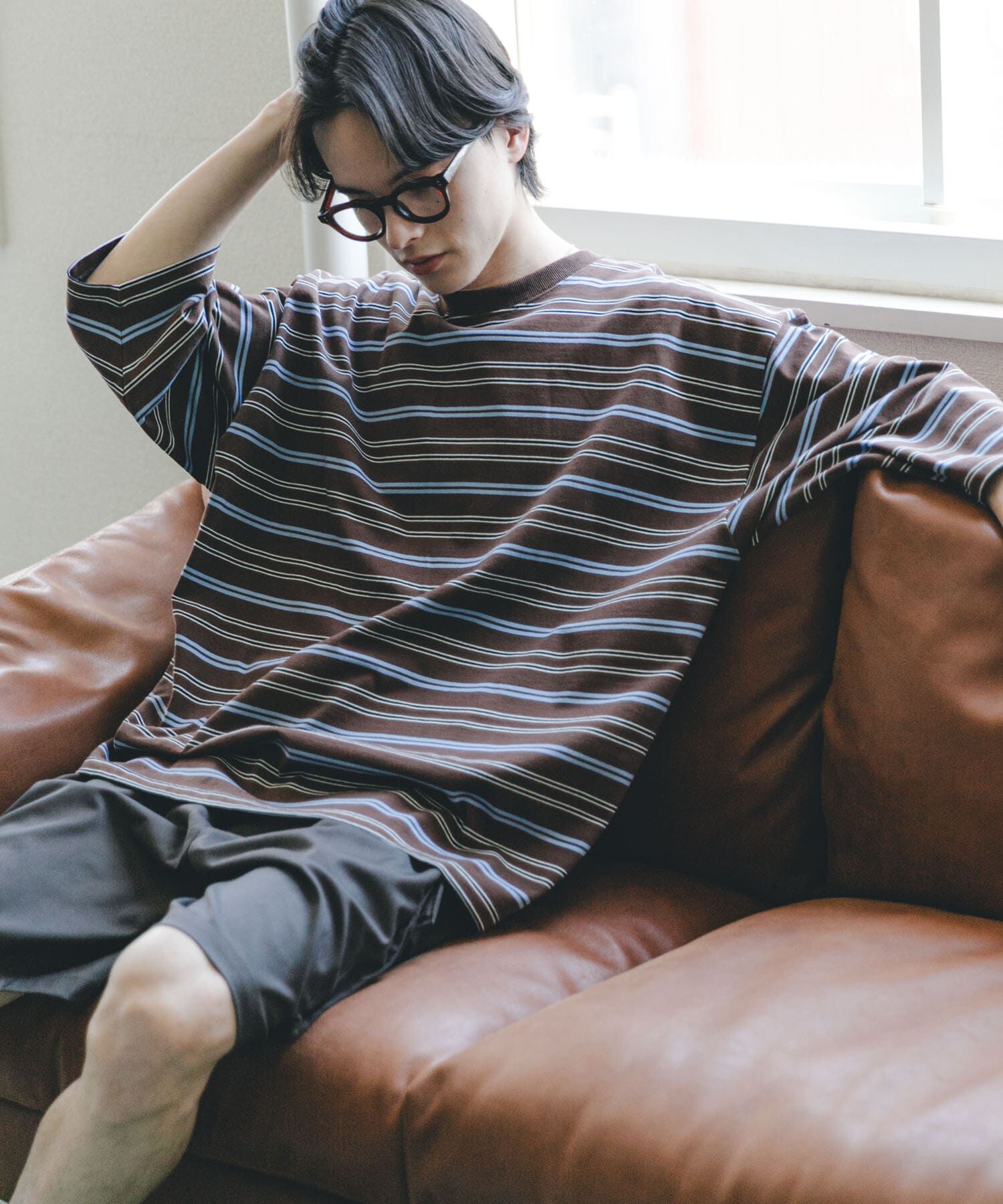SENSE OF PLACE by URBAN RESEARCH「ボーダーエクストラルーズTシャツ」|Tシャツ・カットソー|