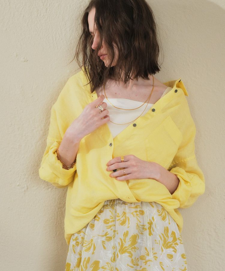 YECCA VECCA「3wayフレンチリネンシャツ」|シャツ・ブラウス|Yellow