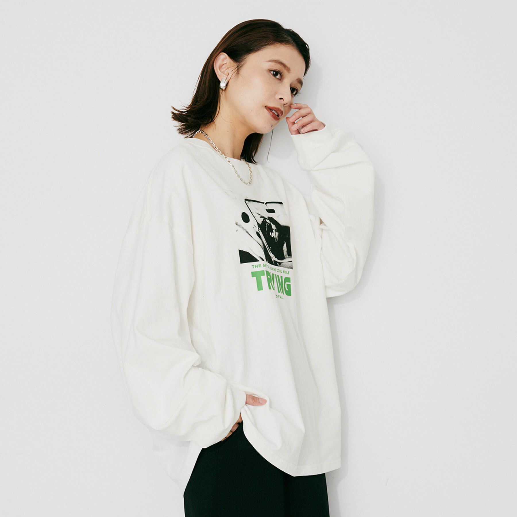 UNTITLED「【PARROTT CANVAS】フォトメッセージL／Sティーシャツ」|Tシャツ・カットソー|