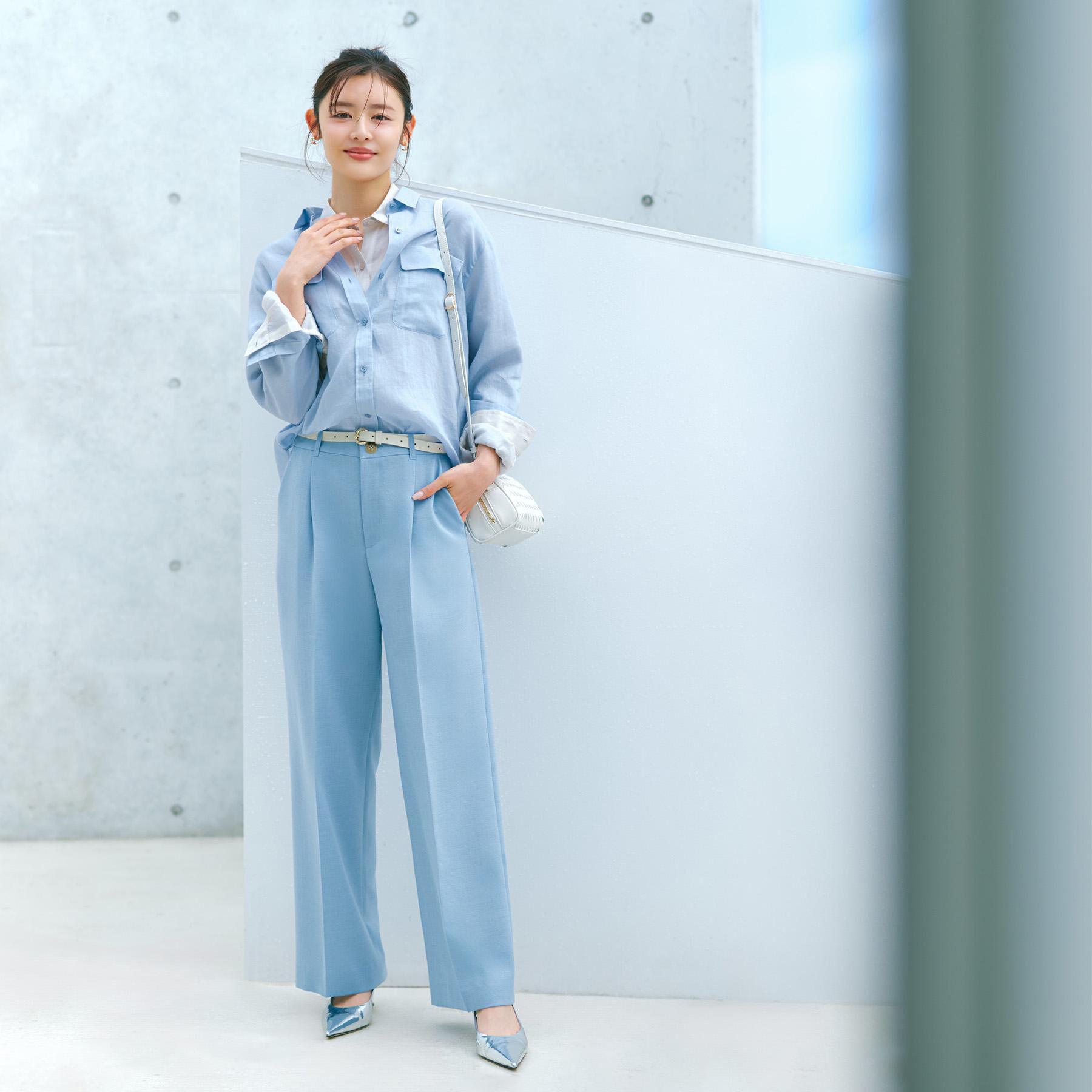 UNTITLED「【古畑星夏さん着用/UV/接触冷感/遮熱/通気性】スラブワイドパンツ」|その他|
