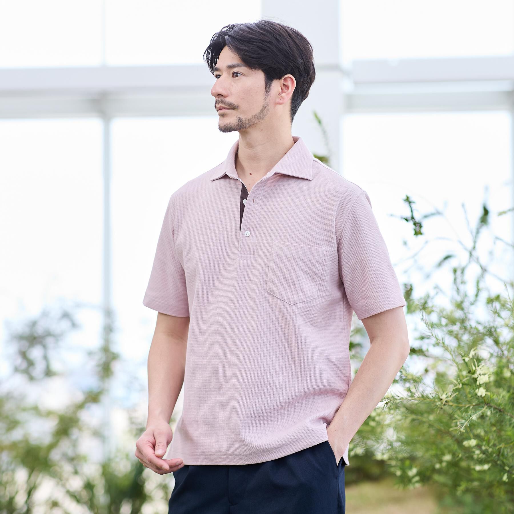 TAKEO KIKUCHI「【抗菌防臭】ハニカムメランジ ポロシャツ」|ポロシャツ|