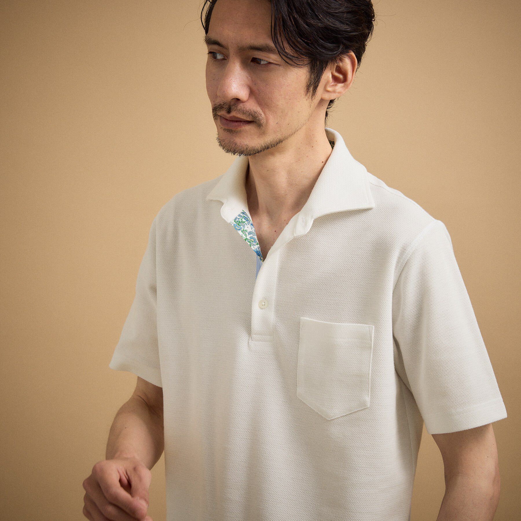 TAKEO KIKUCHI「【抗菌防臭】ハニカムメランジ ポロシャツ」|ポロシャツ|