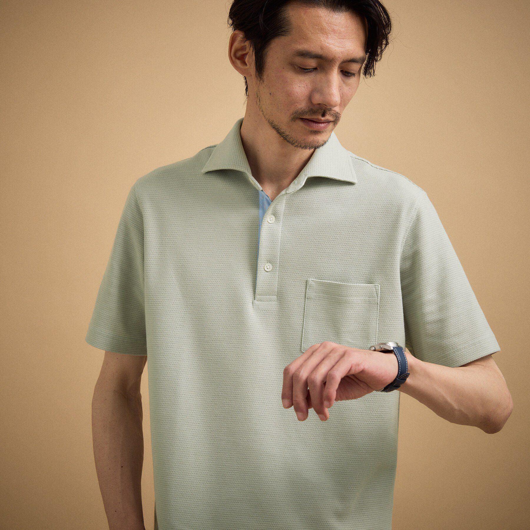 TAKEO KIKUCHI「【抗菌防臭】ハニカムメランジ ポロシャツ」|ポロシャツ|