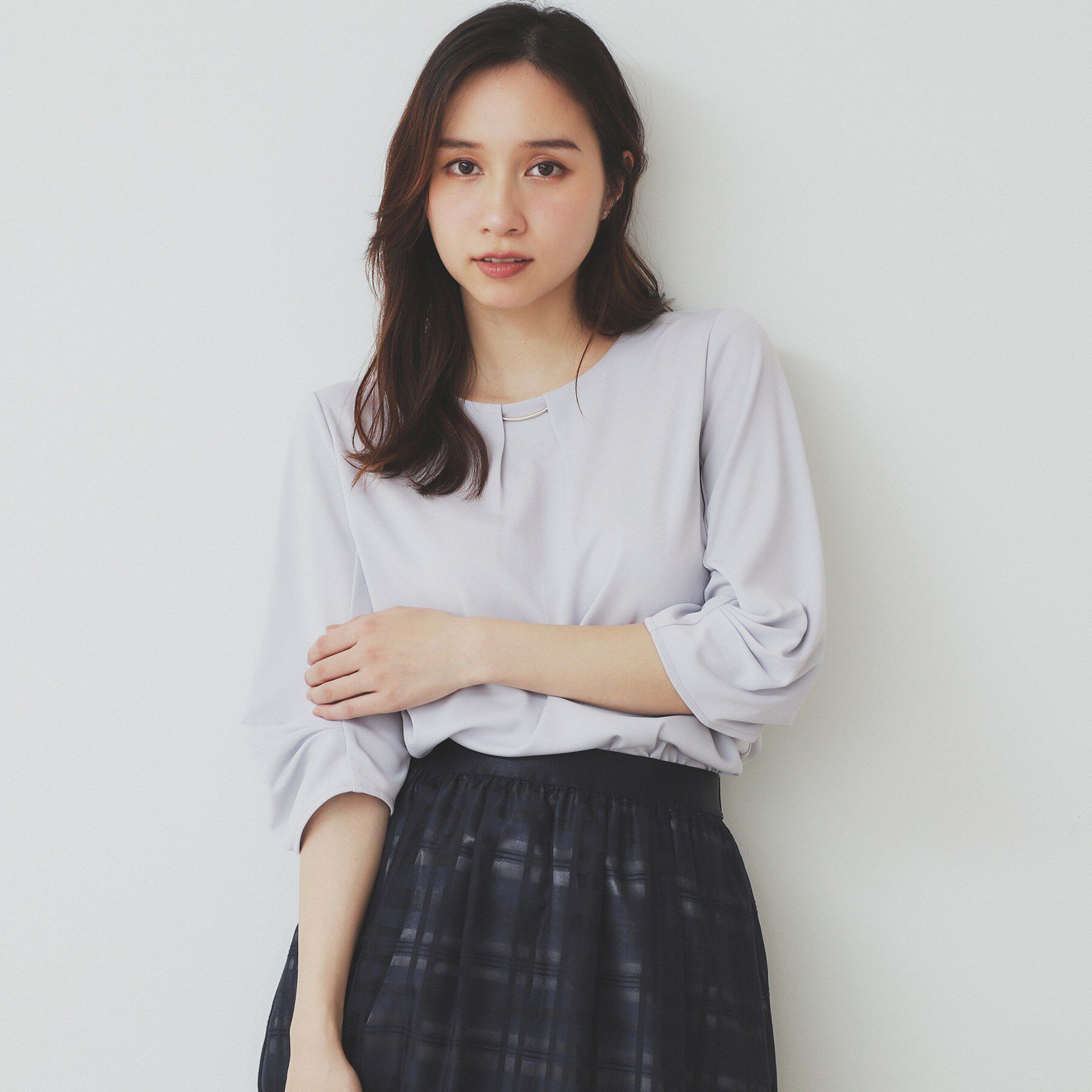 index「《5color》タックスリーブプルオーバー【UV／吸水速乾／接触冷感／洗濯機洗い可】」|Tシャツ・カットソー|ライトグレー(011