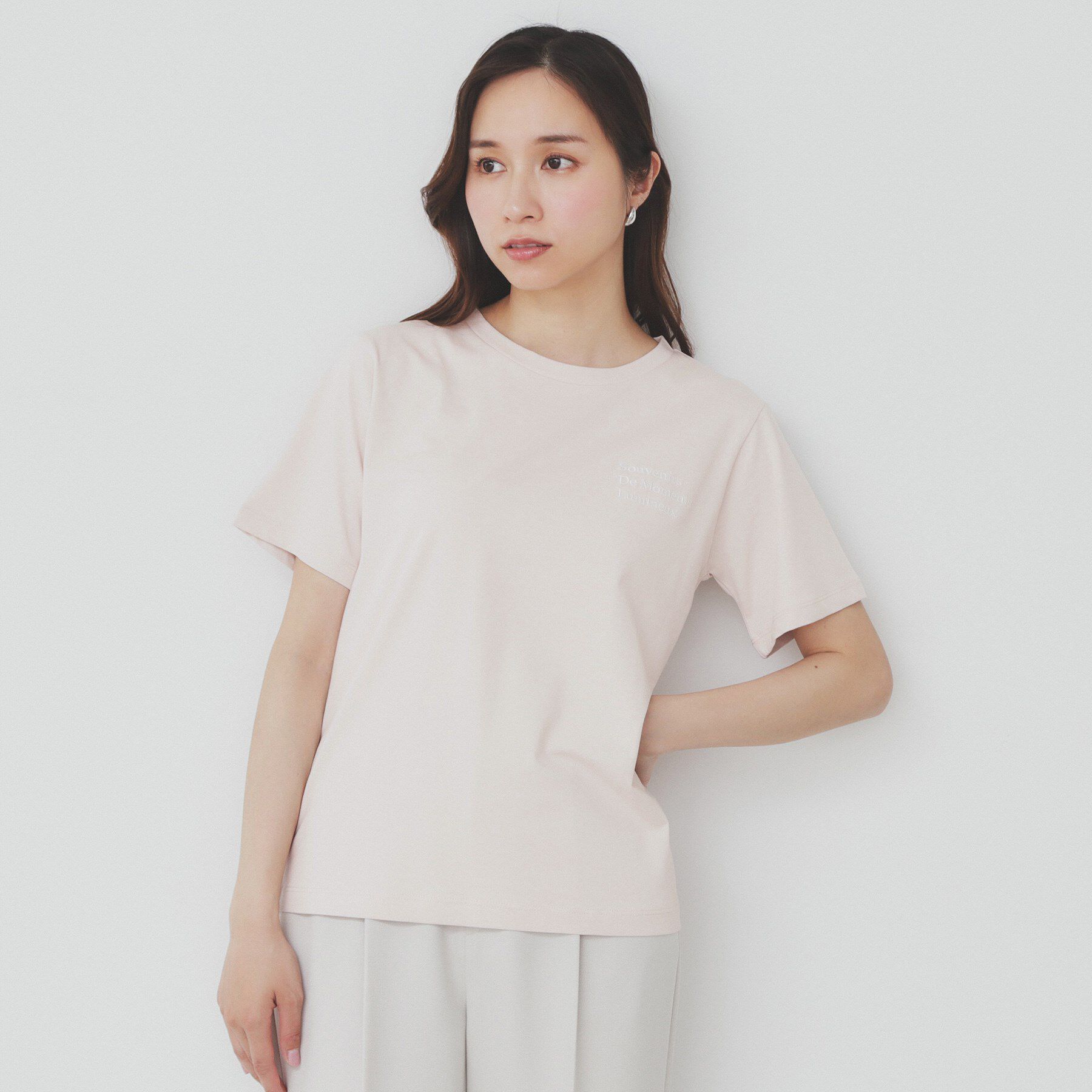 index「ロゴ刺繍Tシャツ【UV／接触冷感／洗濯機洗い可】」|Tシャツ・カットソー|