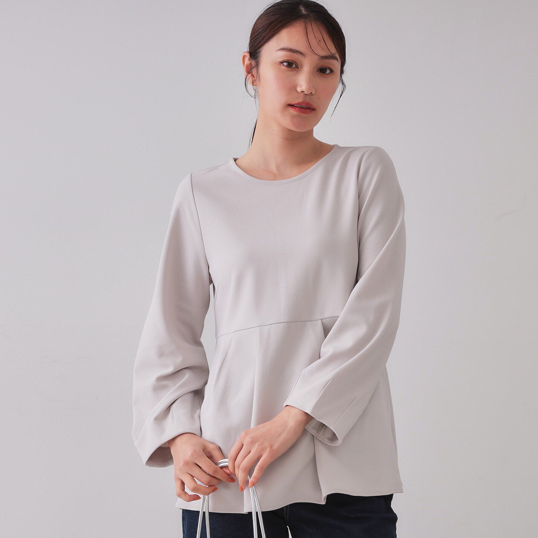 OPAQUE.CLIP「ペプラムトップス【UV／吸水速乾／洗濯機洗い可】」|Tシャツ・カットソー|