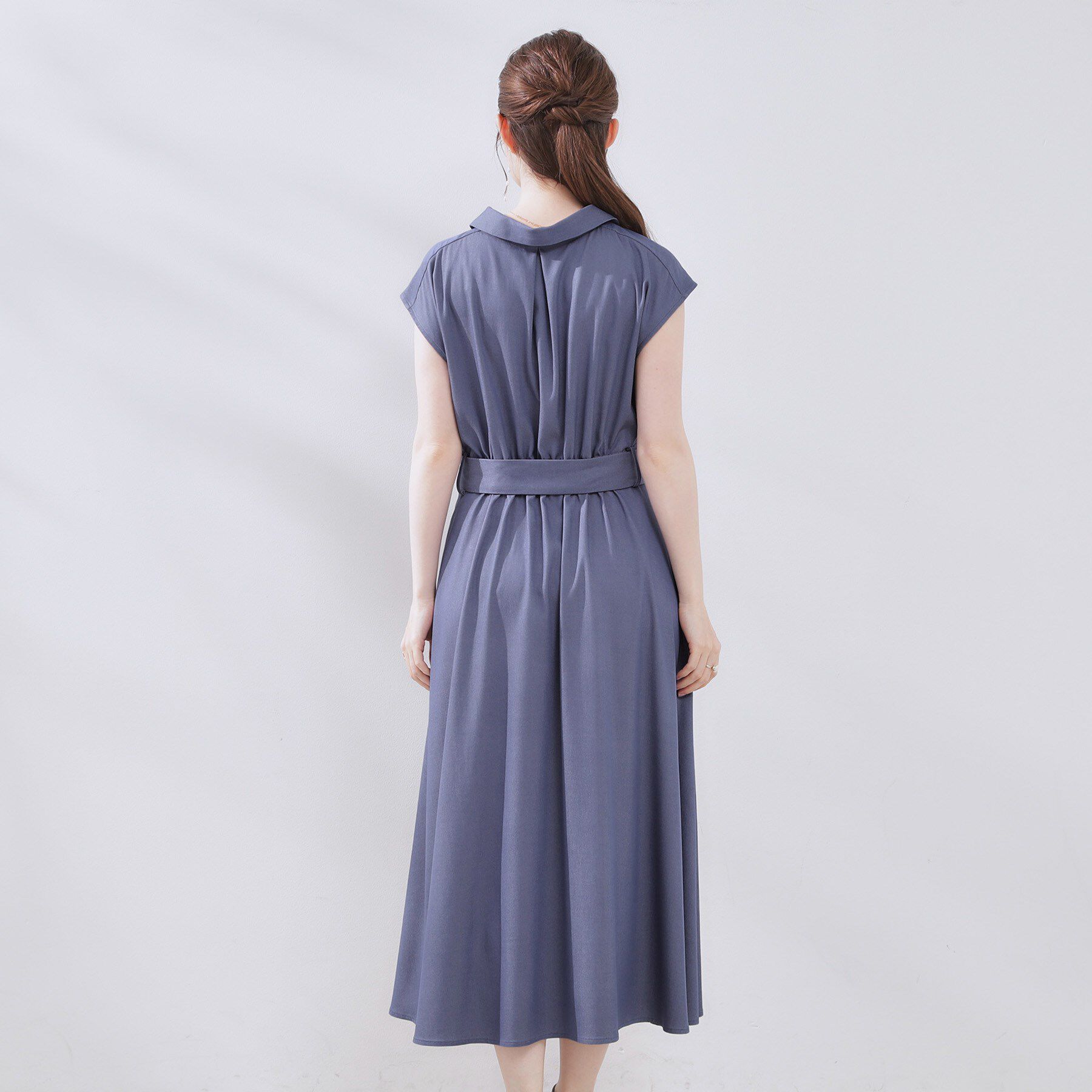 Couture broach「【美シルエット・通勤】シャンブレーシャツワンピース」|ワンピース|