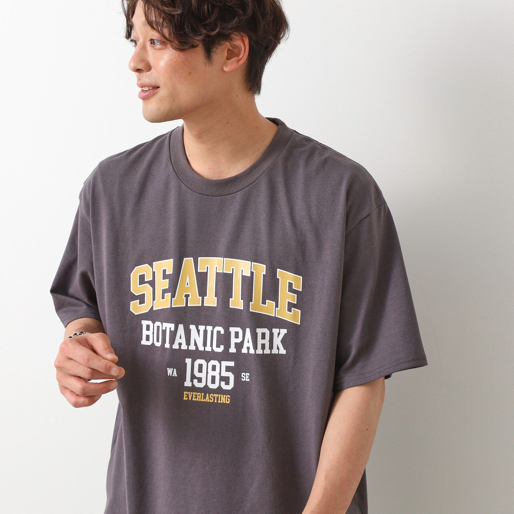 THE SHOP TK「カレッジロゴ半袖Tシャツ /親子リンク/洗濯機OK」|Tシャツ・カットソー|スミクロ(018)