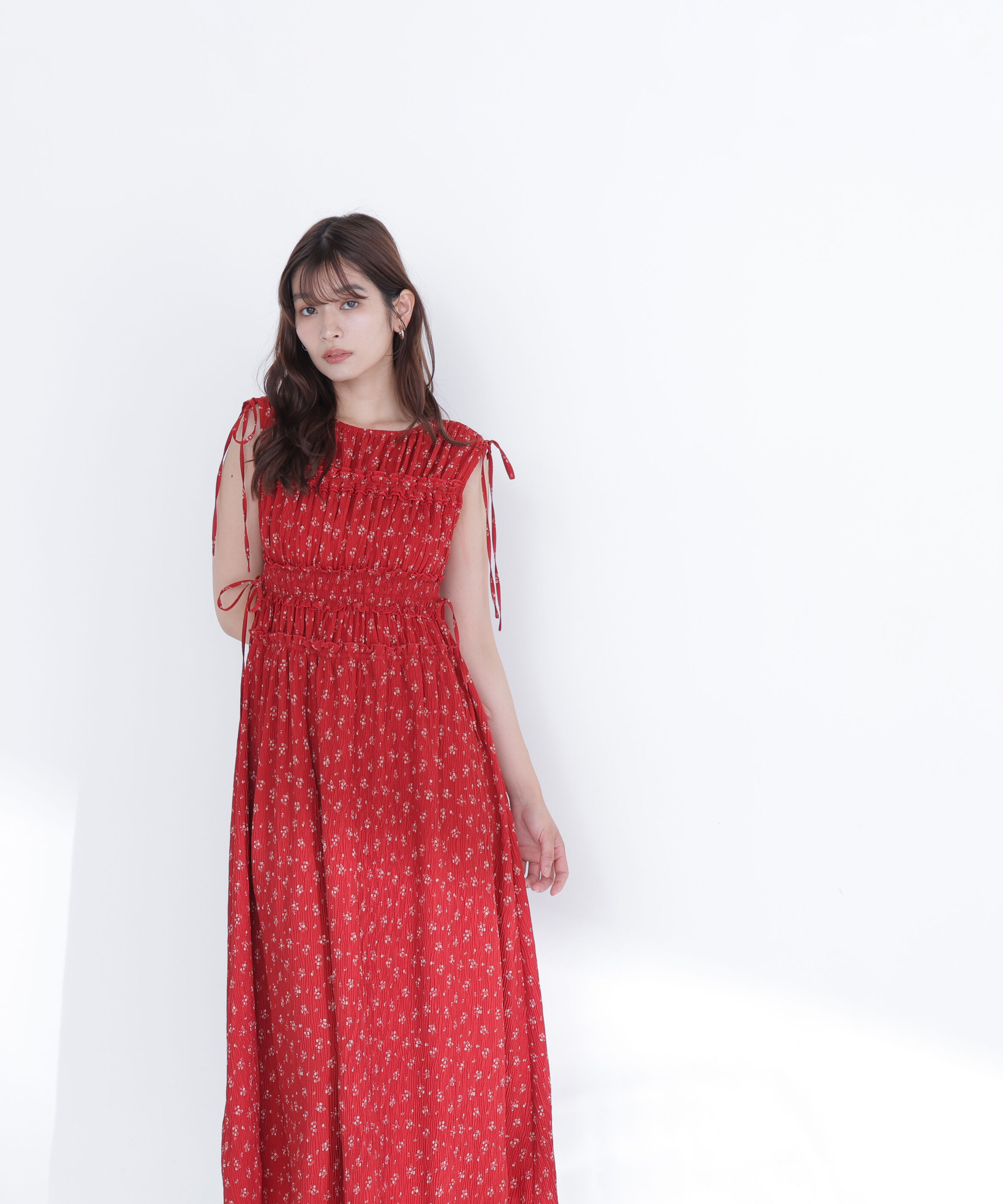  「フラワープリントドロストワンピース」|ワンピース|