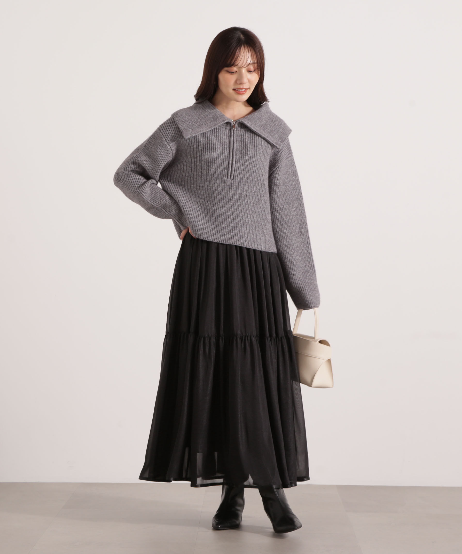 PROPORTION BODY DRESSING「シアーティアードスカート 25AW」|スカート|