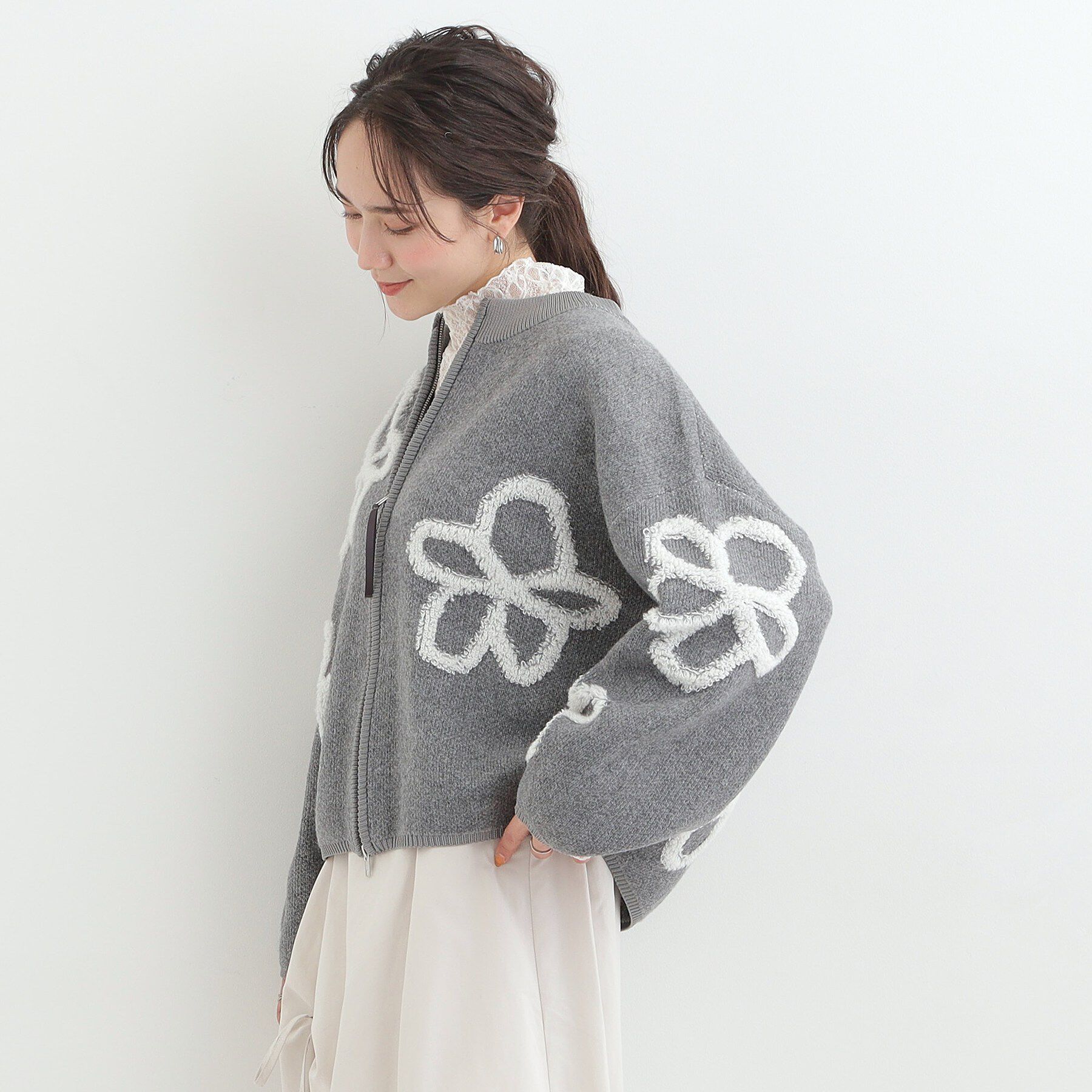 SHOO･LA･RUE「【選べる4柄】ダブルZIPで着こなし色々 柄カーディガン」|カーディガン|