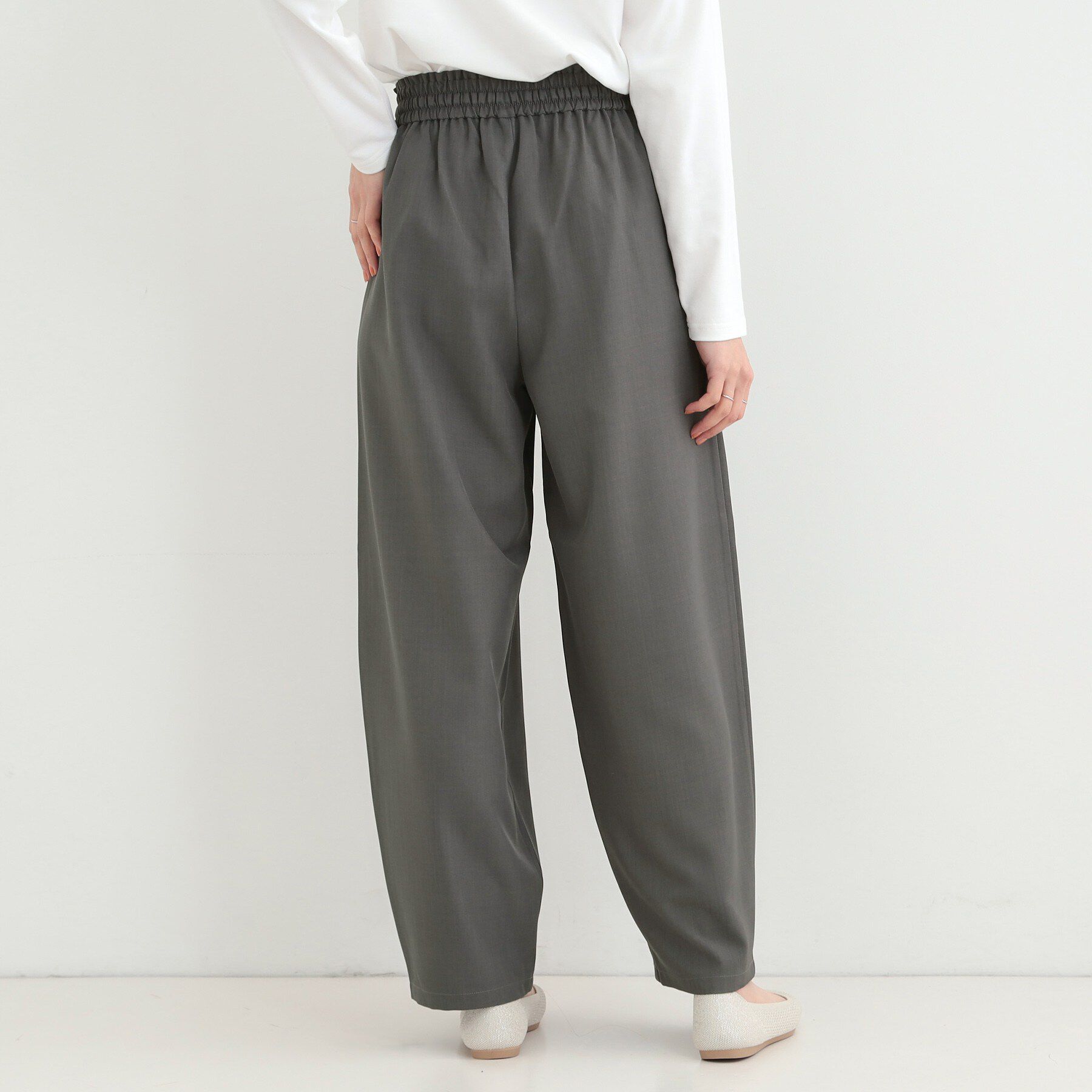 SHOO･LA･RUE「【S-LL】タック入り バギーカーブパンツ」|その他|