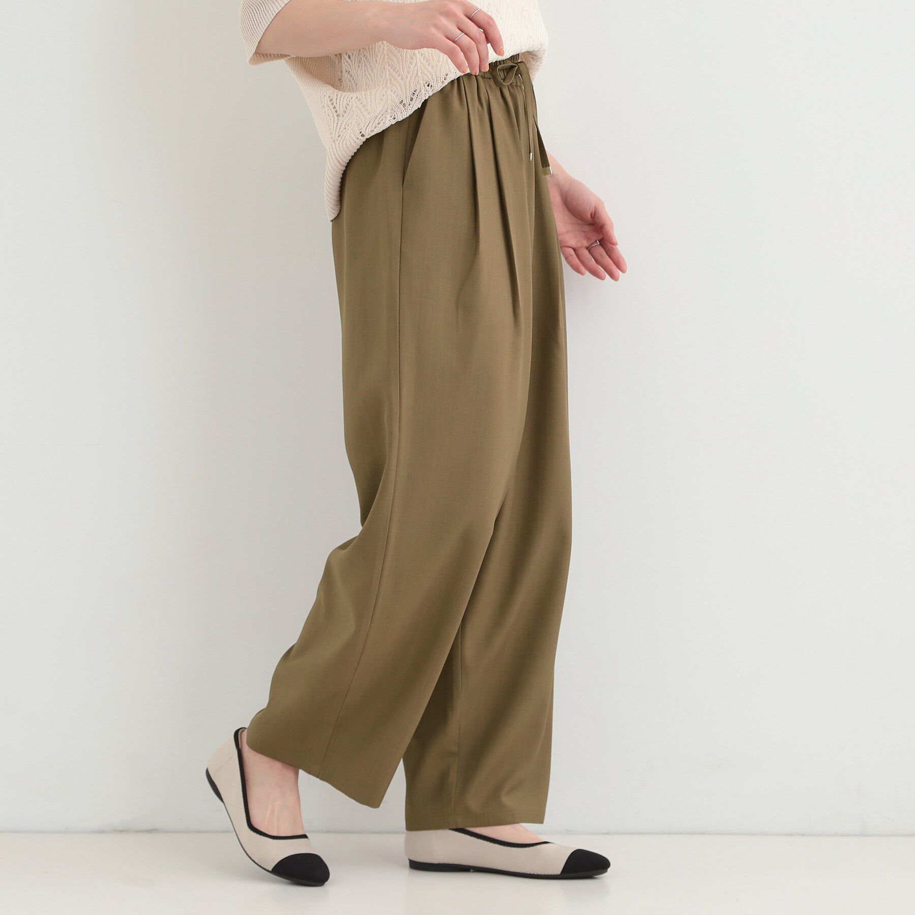 SHOO･LA･RUE「【S-LL】タック入り バギーカーブパンツ」|その他|
