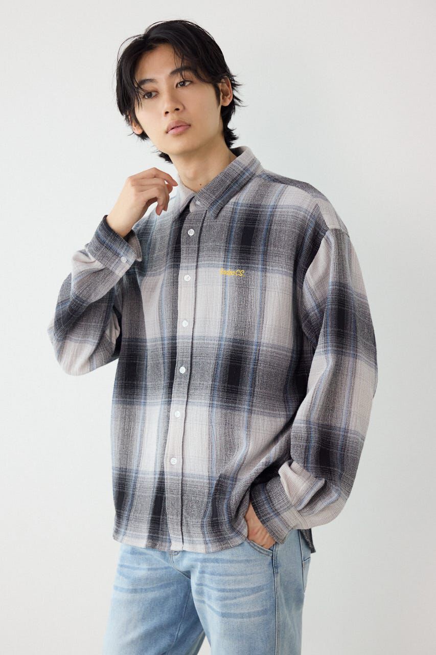 RODEO CROWNS「スカシオンブレーチェックシャツ」|シャツ・ブラウス|BLU