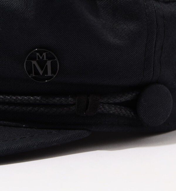 TOMORROWLAND GOODS「MAISON MICHEL New Abby Black Cotton キャスケット」|キャップ・キャスケット|