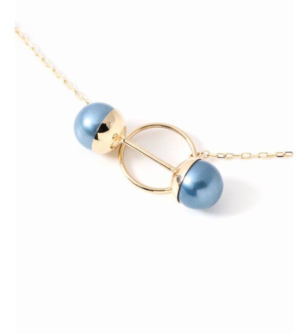 Lilas by Spick&Span「インディゴパール6mmバーモチーフYネックレス K10」|ネックレス|