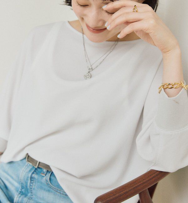  「【毎年ご好評！シワになりにくい/手洗い可】リブ付きジョーゼットドルマンブラウス」|シャツ・ブラウス|