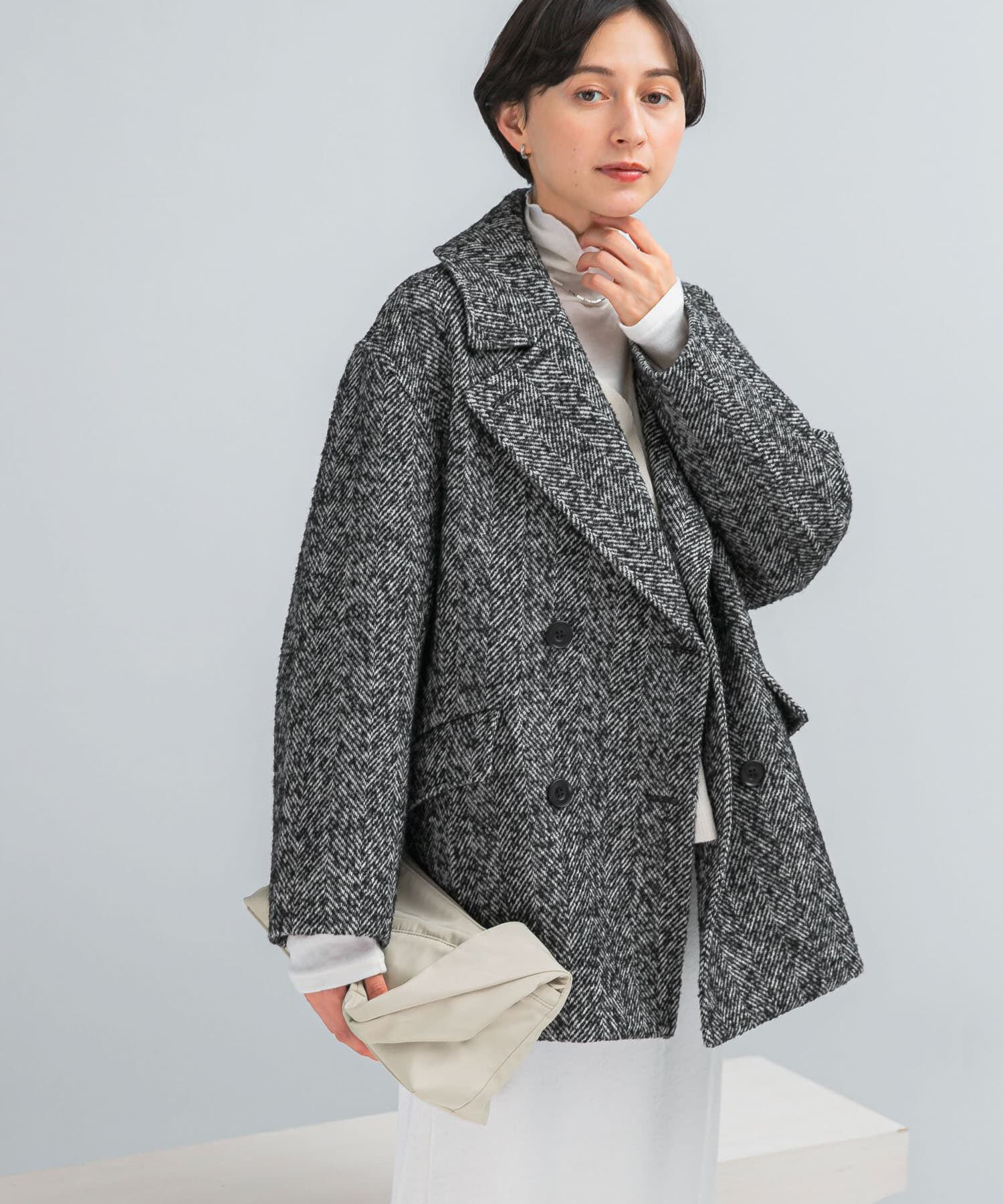 URBAN RESEARCH ROSSO「オーバーミドルPコート」|ピーコート|