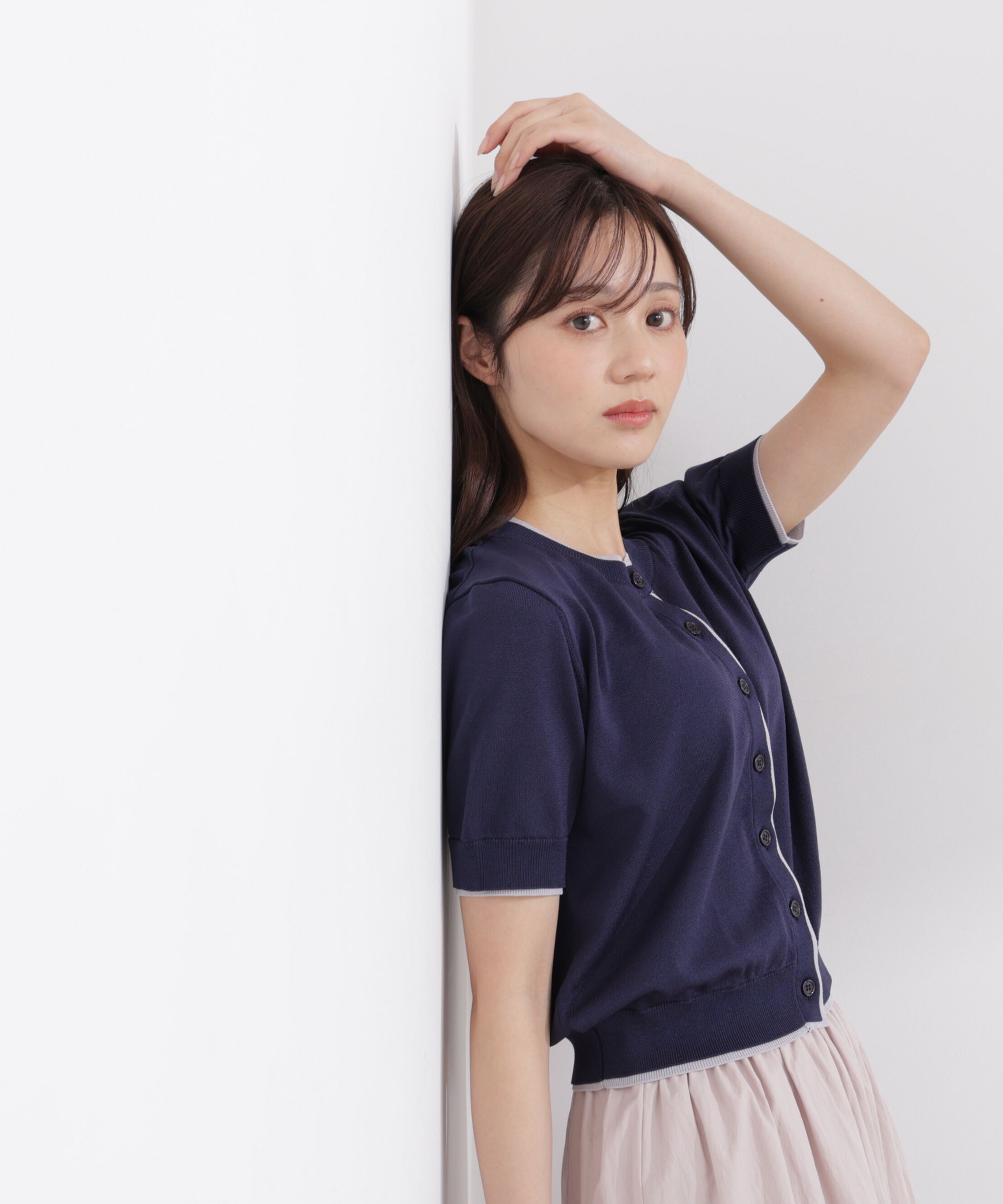 PROPORTION BODY DRESSING「〈a/mie〉配色カーディガン 26SS」|ニット・セーター|