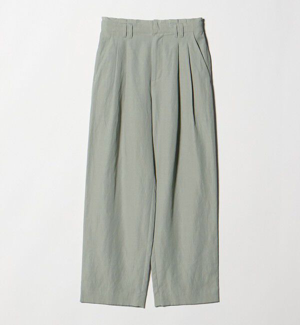 BEAUTY&YOUTH UNITED ARROWS「麻ブレンド バックゴム タック ワイドパンツ」|チノ|OLIVE
