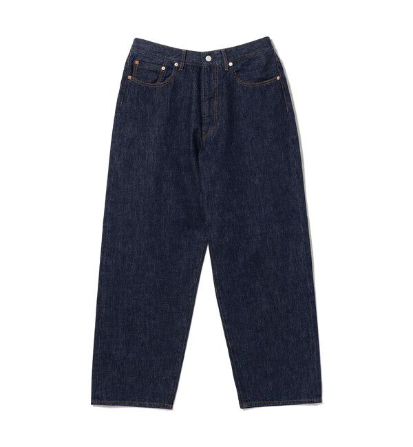 BEAMS「BEAMS｜Wide Denim Pants｜5ポケット ヴィンテージディテール｜スピンドル仕様 ベルトレス」|デニム|