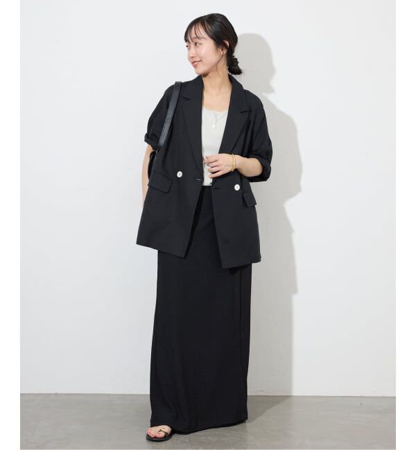 SLOBE IENA「《追加2予約》リネンレーヨンハーフスリーブジャケット」|その他|