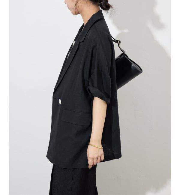 SLOBE IENA「《追加2予約》リネンレーヨンハーフスリーブジャケット」|その他|