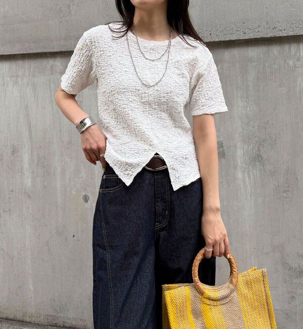 fredy emue「ぽこぽこ2WAYスリットプルオーバー」|Tシャツ・カットソー|オフホワイト