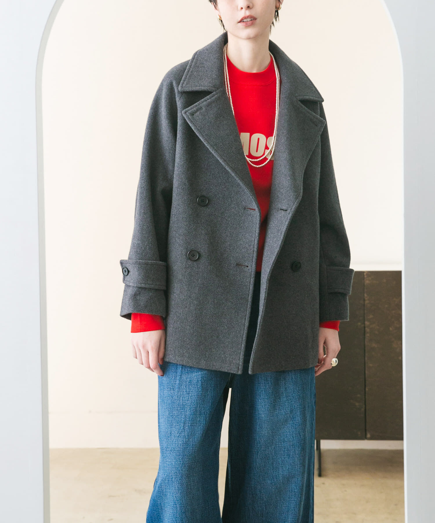 URBAN RESEARCH「スーパー100メルトンPコート」|ピーコート|