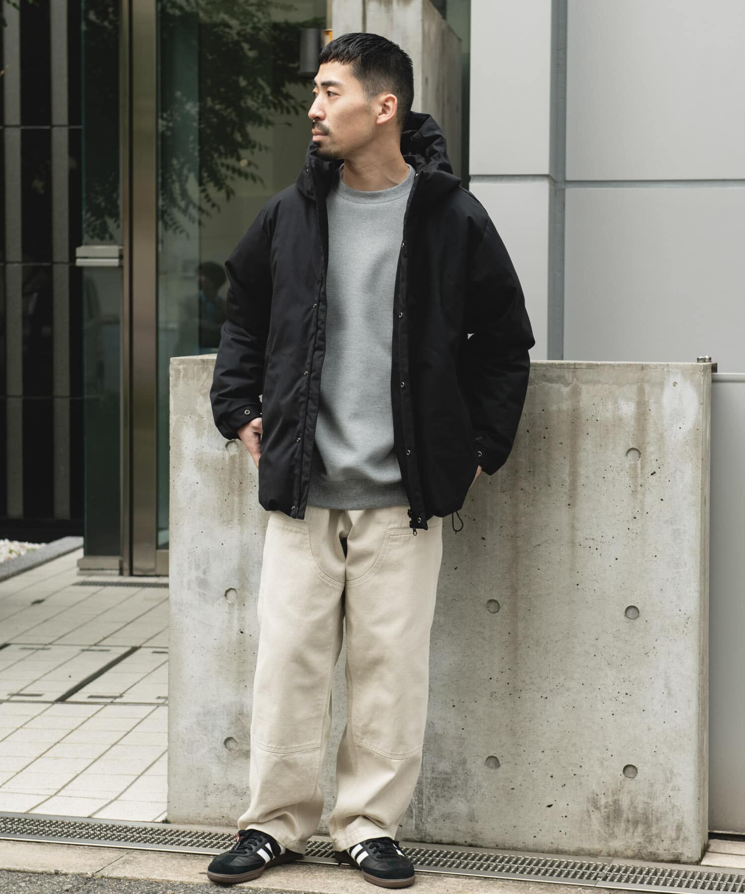 URBAN RESEARCH DOORS「ウールブレンドラミネートダウンパーカー」|ダウン|
