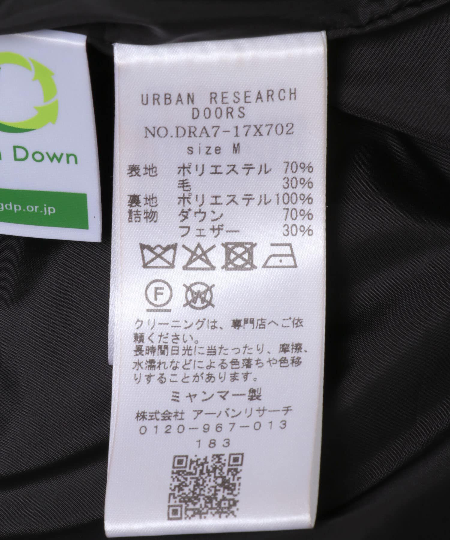 URBAN RESEARCH DOORS「ウールブレンドラミネートダウンパーカー」|ダウン|